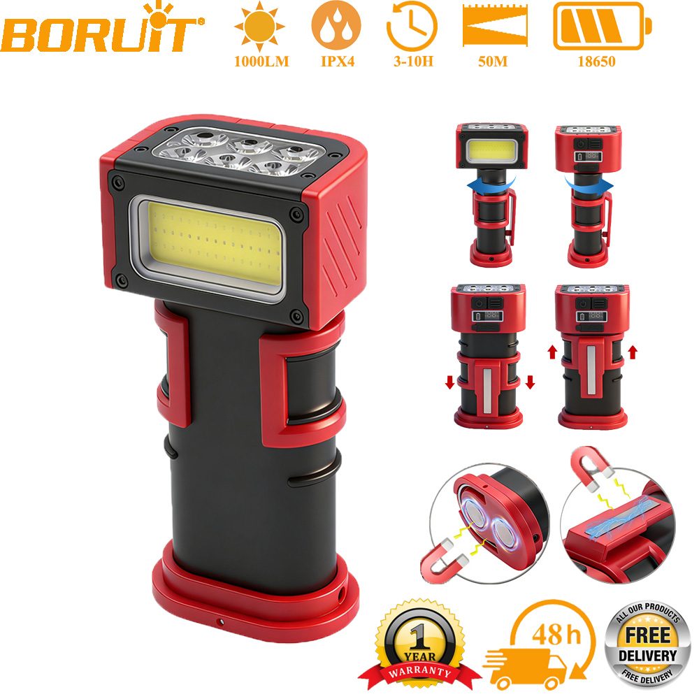 Car Accessories Hanging - BORUiT COB LED Work Light 1000LM