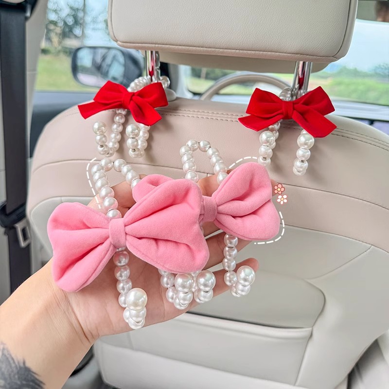 2pcs Car Rear Seat Hook White  - Car Accessories Hanging ulasan dan harga