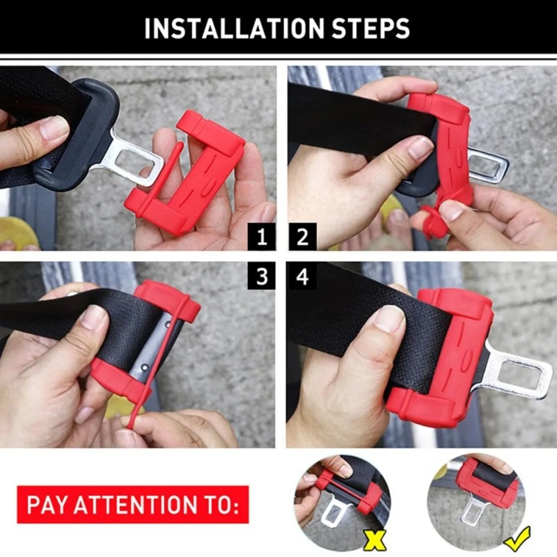 2pcs Car Seat Belt Clip Silico - Car Accessories For Inside ulasan dan harga