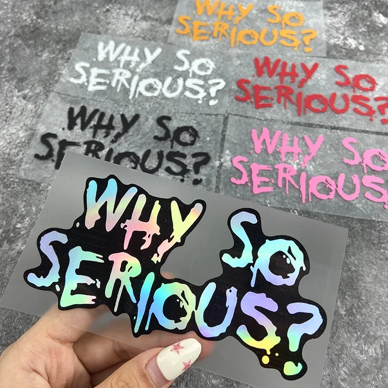 1PC Funny Why So Serious Lette - Car Accessories Joker ulasan dan harga