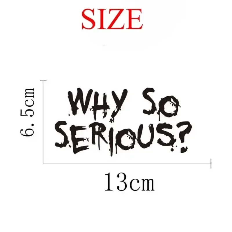 1PC Funny Why So Serious Lette - Car Accessories Joker ulasan dan harga
