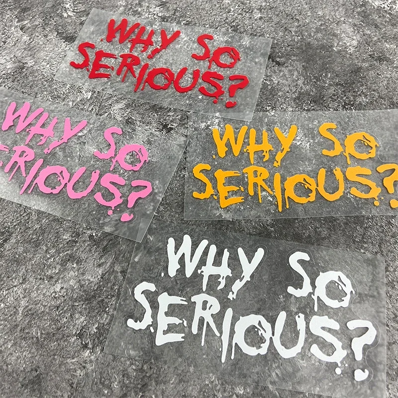 1PC Funny Why So Serious Lette - Car Accessories Joker ulasan dan harga
