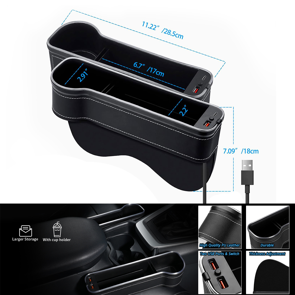 Car Seat Gap Organizer with LE - Car Accessories Hanging ulasan dan harga